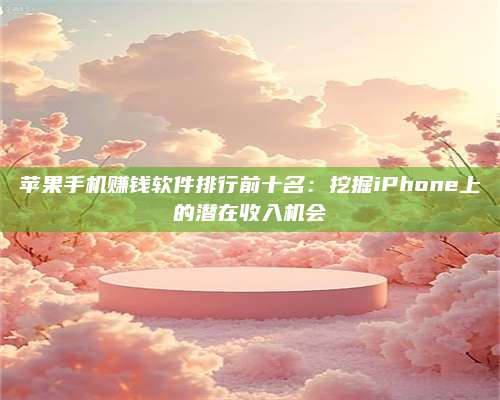 保定苹果手机赚钱软件排行前十名:挖掘iPhone上的潜在收入机会 第1张 保定苹果手机赚钱软件排行前十名:挖掘iPhone上的潜在收入机会 第1张